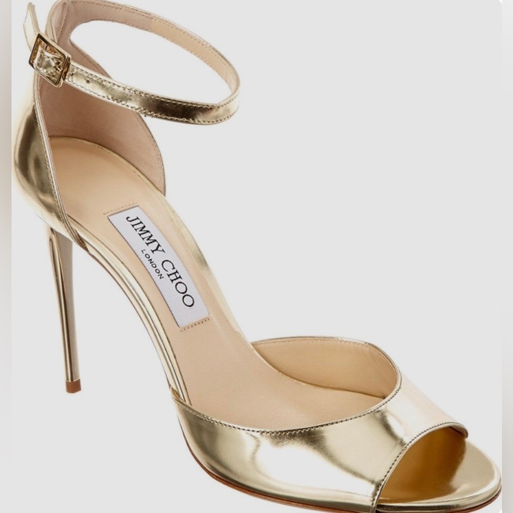 Jimmy Choo gold heels
